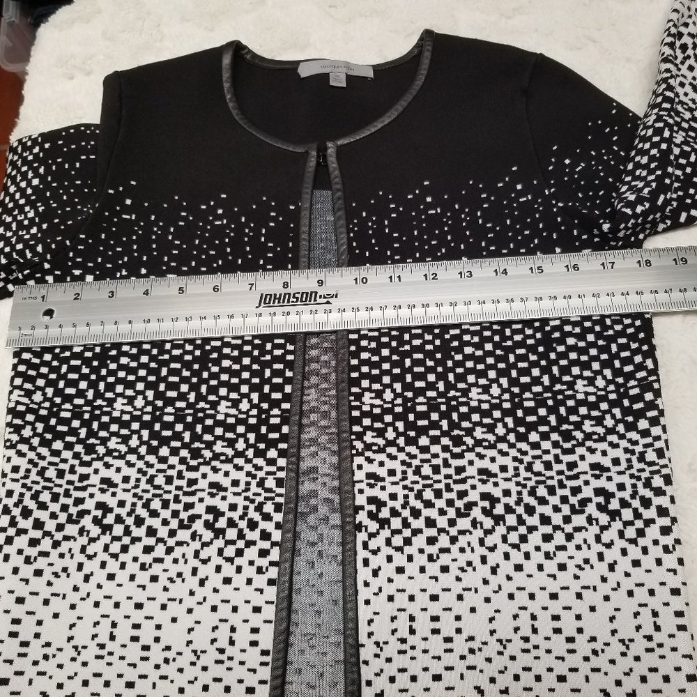 Classiques Entier Leather Trim Knit Cardigan XS - Picture 4 of 10